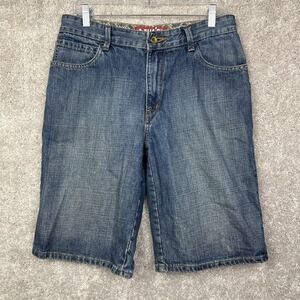Levis Shorts Womens 18 Blue‎ Regular Fit Medium Wash Denim Y2K
